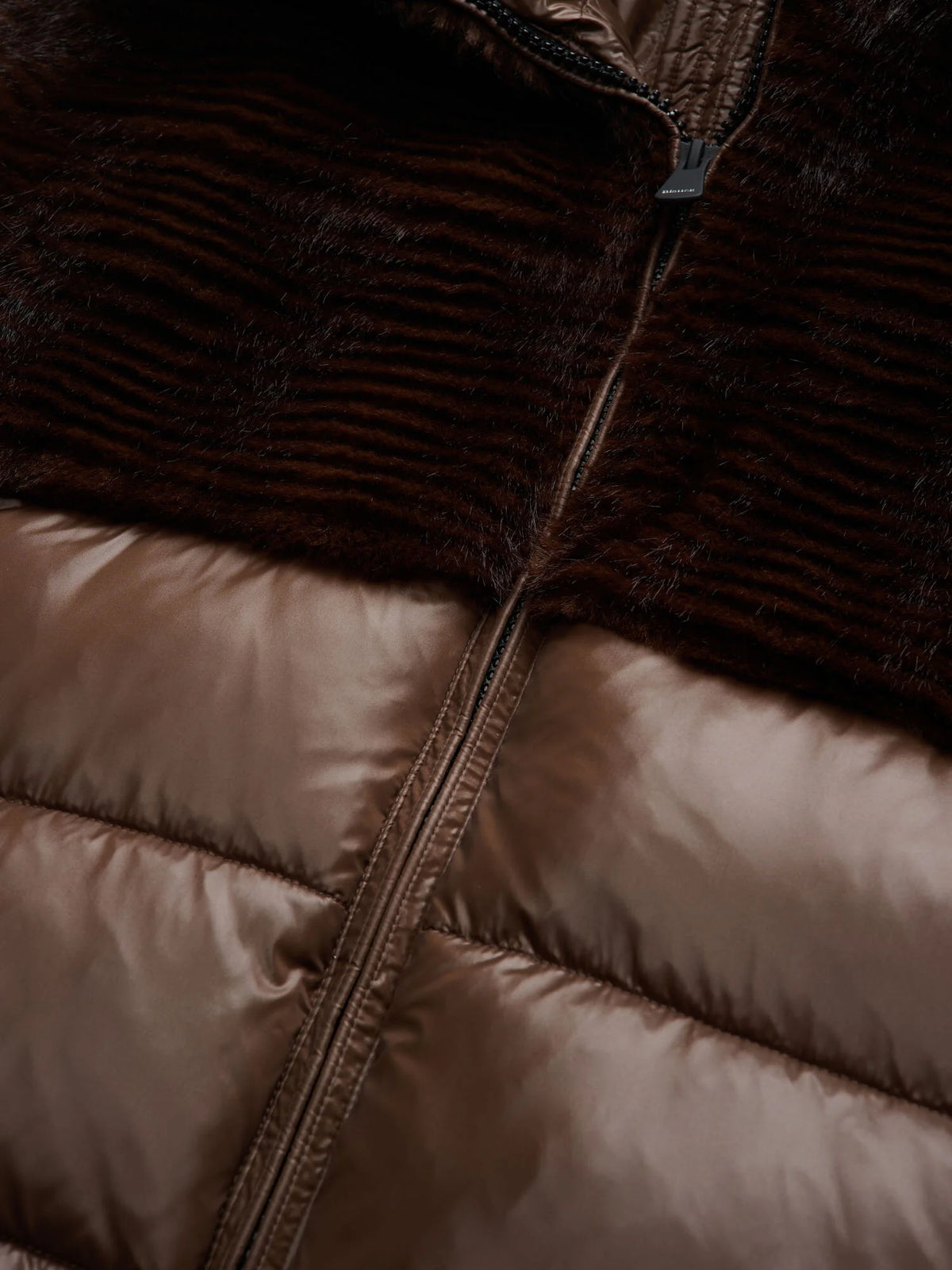 FANEVIL ECO FUR NYLON JACKET BROWN