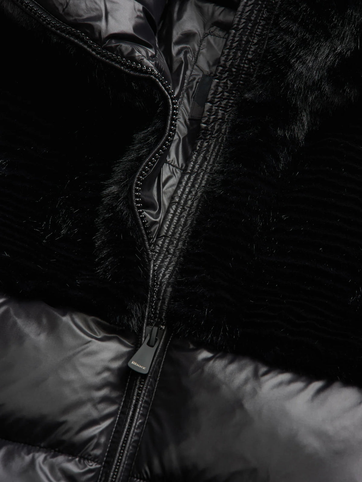 FANEVIL ECO FUR NYLON JACKET BLACK