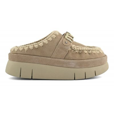 Mou Bounce Welt Clog Seude Cam Beige