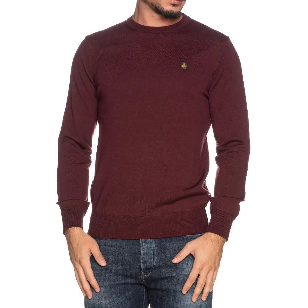 Maglione Uomo Refrigiwear Bennet Wash Pullover Bordeaux