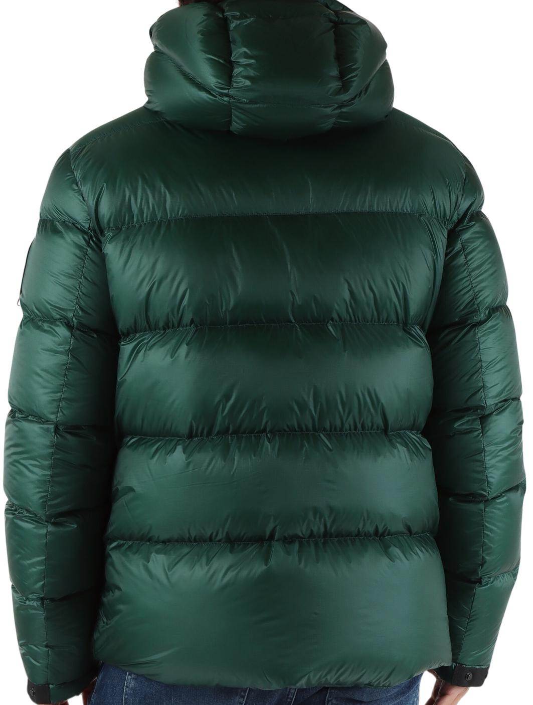 Piumino Trapuntato Con Cappuccio Outhere Verde