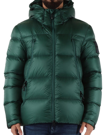 Piumino Trapuntato Con Cappuccio Outhere Verde