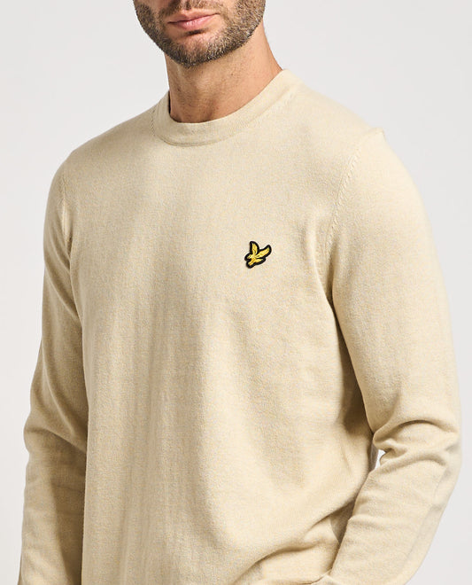 Pullover Lyle&Scott Cotton Merino Beige
