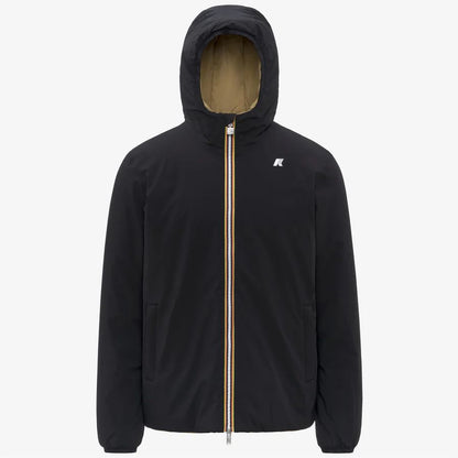 K-Way Uomo – Jack St Warm Reversible in nero e beige Black Pure-Beige Seed