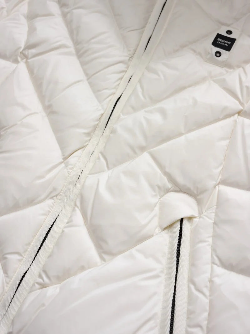 Blauer Donna piumino a linee geometriche Alicia bianco