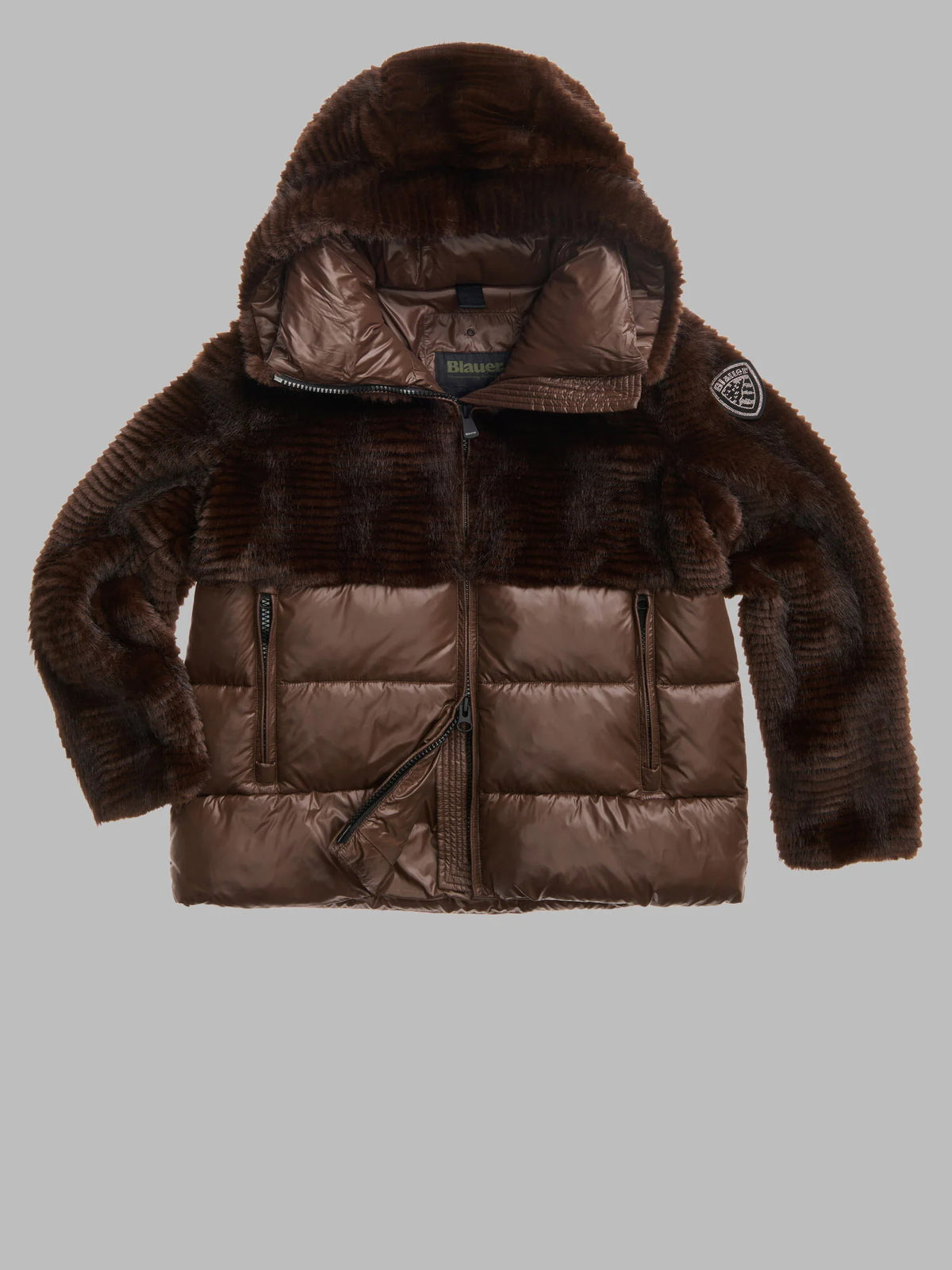 FANEVIL ECO FUR NYLON JACKET BROWN