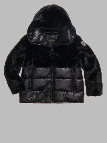 FANEVIL ECO FUR NYLON JACKET BLACK
