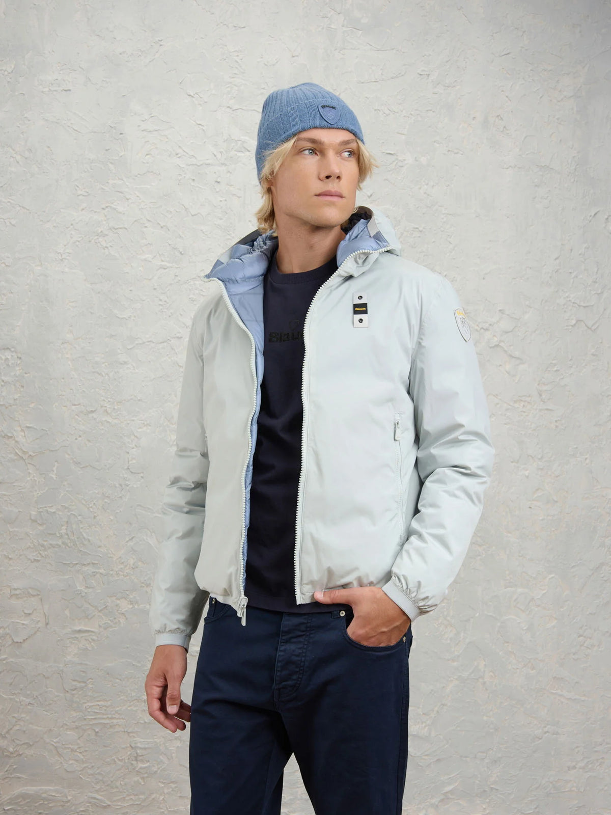 Blauer Uomo Giubbino Donald Grigio int. Blu