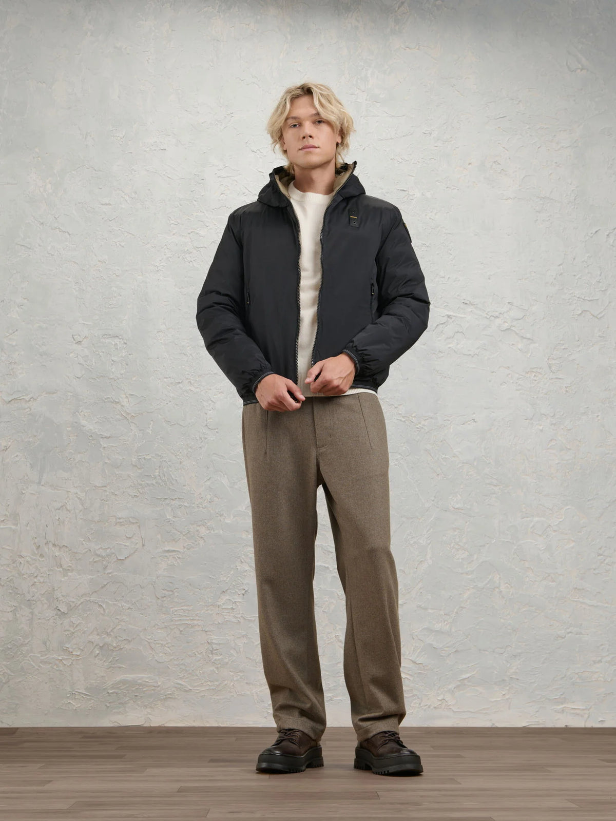 Blauer Uomo Giubbino Donald Nero int. Fango