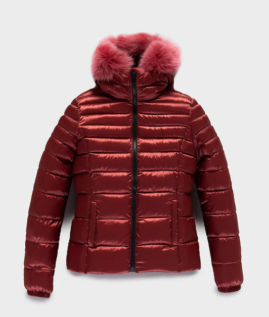Giubbino Refrigiwear Donna Mead Fur Jacket Bordeaux