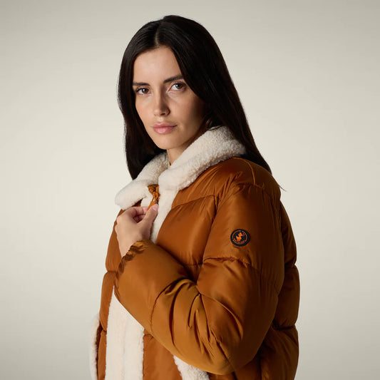 Piumino Donna Animal Free Mod Honey Marrone Chiaro