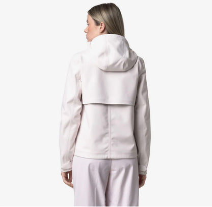 K-Way Donna Mila bonded White Gardenia - Blue Depth