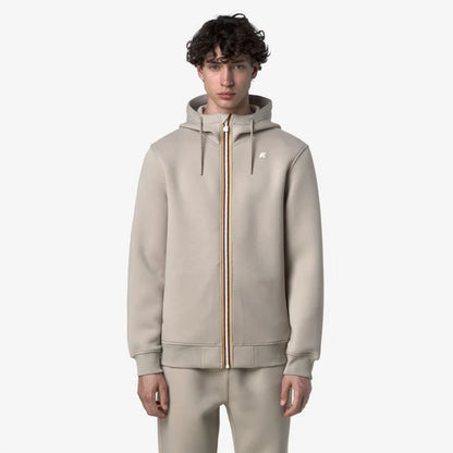 Felpa Uomo Tecnica k-way Rainer Spacer Beige Cashmere