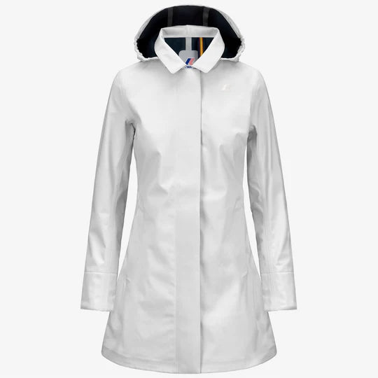 K-Way Donna giubbino Mathy bonded white g-blue