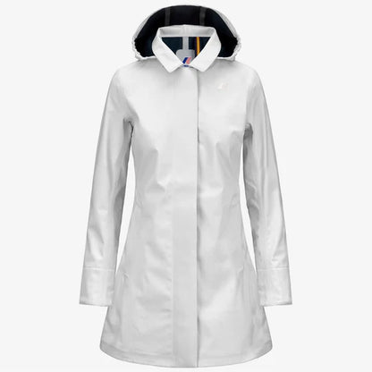 K-Way Donna giubbino Mathy bonded white g-blue