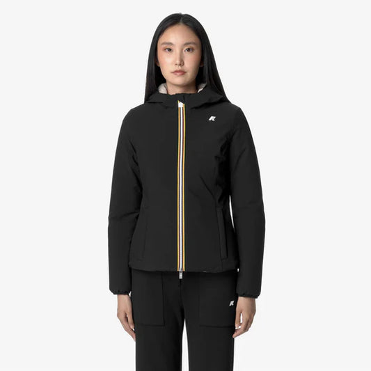 K-Way Donna Lily st warm reversible black p-beige