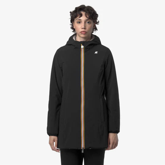 K-Way Donna Denise ST Warm Reversible Black Pure-Beige Cashmere