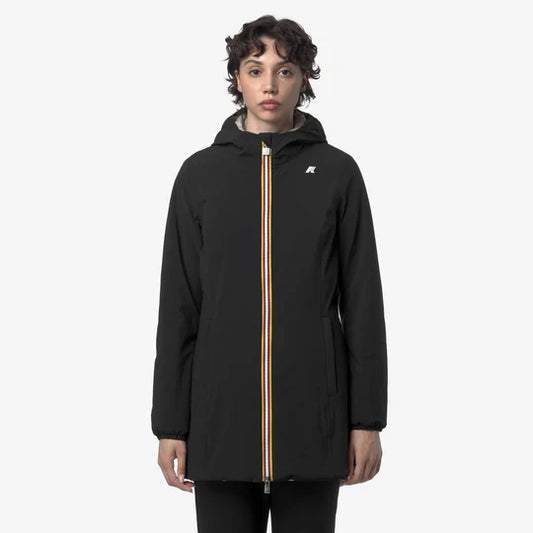 K-Way Donna Denise ST Warm Reversible Black Pure-Beige Cashmere
