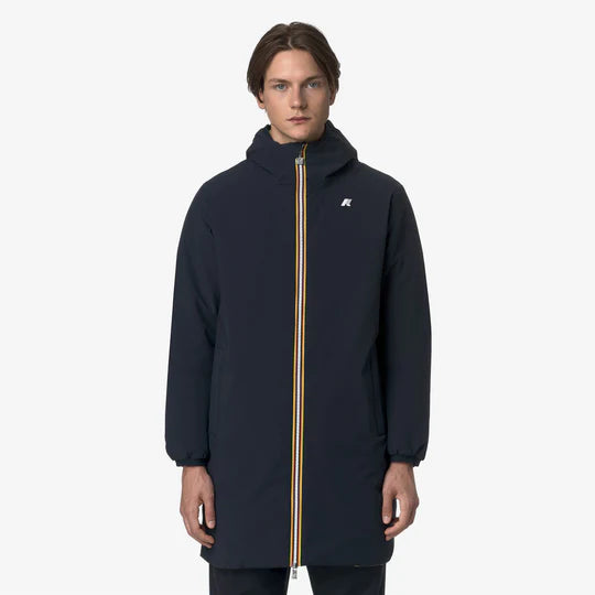 K-Way Uomo Jacob St Warm Double Blue Depht-Beige Seed