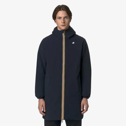 K-Way Uomo Jacob St Warm Double Blue Depht-Beige Seed