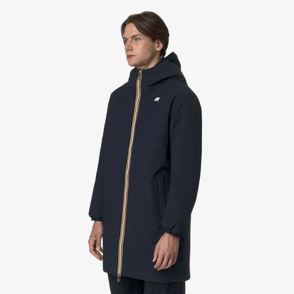 K-Way Uomo Jacob St Warm Double Blue Depht-Beige Seed