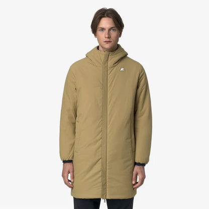 K-Way Uomo Jacob St Warm Double Blue Depht-Beige Seed