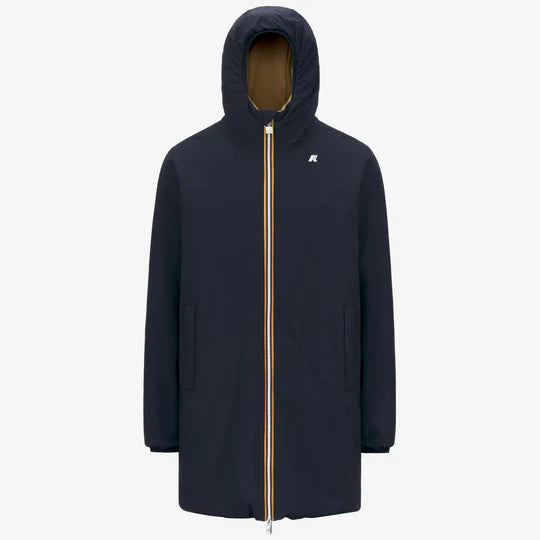 K-Way Uomo Jacob St Warm Double Blue Depht-Beige Seed