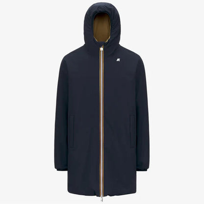 K-Way Uomo Jacob St Warm Double Blue Depht-Beige Seed