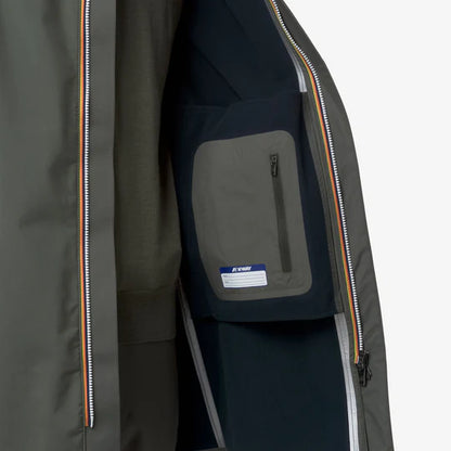 K-Way Uomo Thomas Bonded Green Blackish-Blue Depht