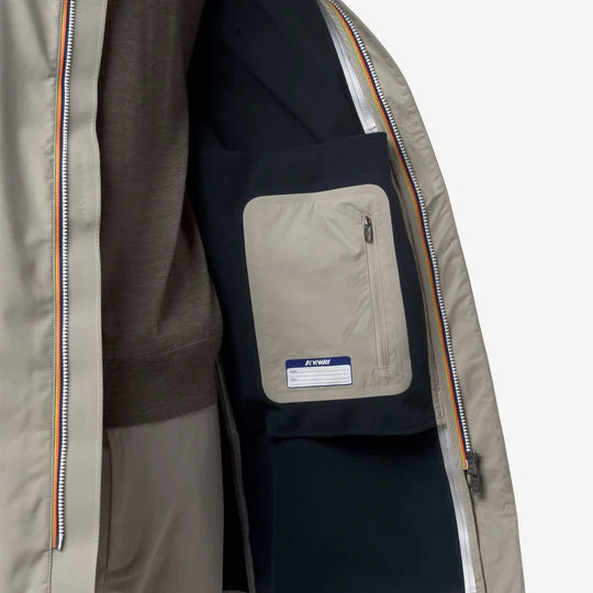 K-Way Uomo Thomas Bonded Beige Cashmere-Blu Depht