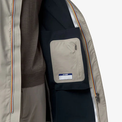 K-Way Uomo Thomas Bonded Beige Cashmere-Blu Depht