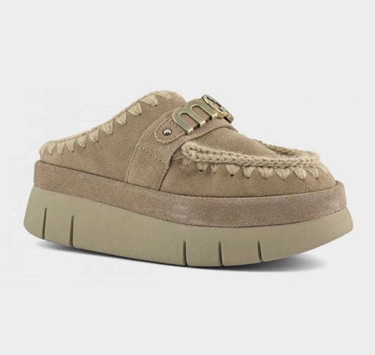 Mou Bounce Welt Clog Seude Cam Beige