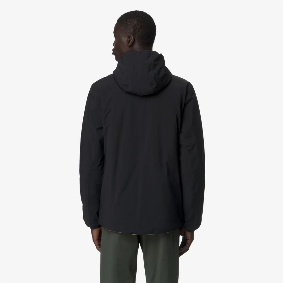 K-Way Uomo – Jack St Warm Reversible in nero e beige Black Pure-Beige Seed