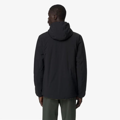 K-Way Uomo – Jack St Warm Reversible in nero e beige Black Pure-Beige Seed