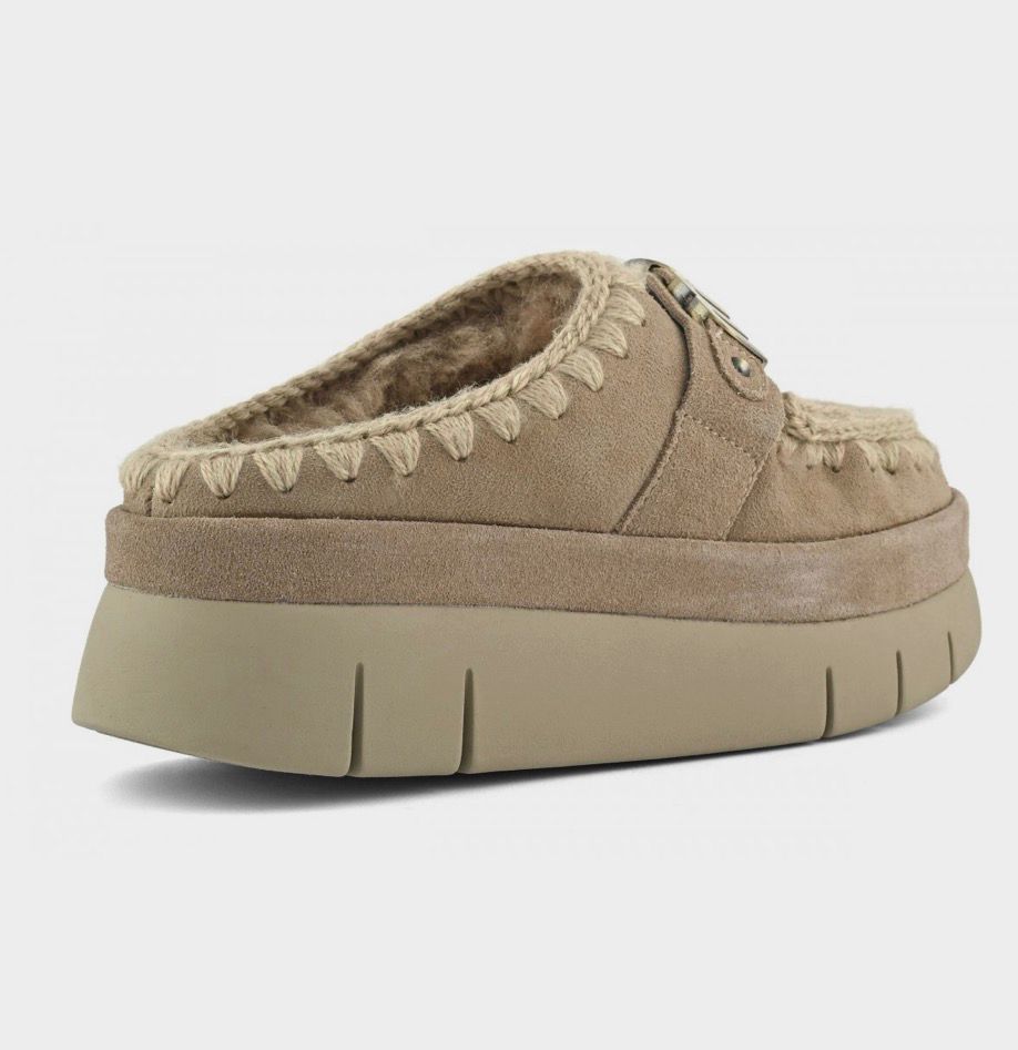 Mou Bounce Welt Clog Seude Cam Beige