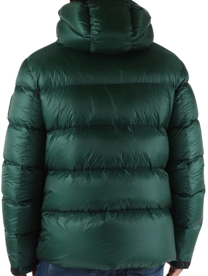 Piumino Trapuntato Con Cappuccio Outhere Verde