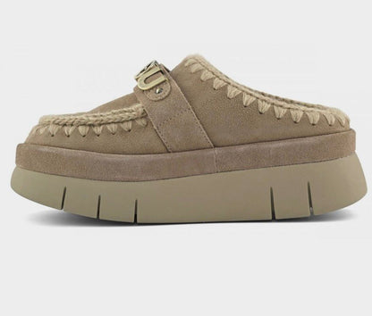 Mou Bounce Welt Clog Seude Cam Beige