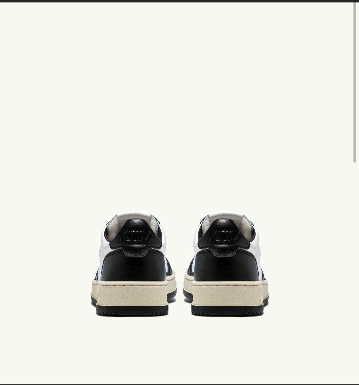 Autry Donna – Sneakers Medalist Low bicolor in pelle bianca e nera AULW-WB01