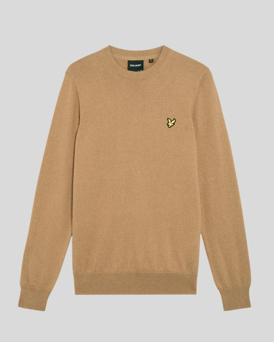 Pullover Lyle&Scott Cotton Merino Camel