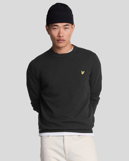 Pullover Lyle&Scott Cotton MerinoJet Black